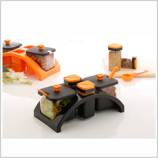 4X Square Spice And Pickle Set